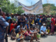 Anti-vaxxers gather for an illegal rally in the capital Port Moresby