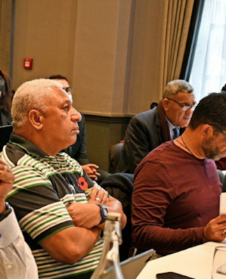 Bainimarama briefed on Fiji, Pacific priorities at COP26 to dodge disaster Fiji Prime Minister Voreqe Bainimarama being briefed at COP26