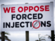 An anti-vax sign in Northland