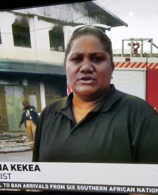 Freelance journalist Georgina Kekea