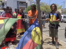 Kanak voters during the first vote in 2018