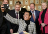 Nobel Peace Prize winner Maria Ressa takes a selfie