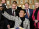 Nobel Peace Prize winner Maria Ressa takes a selfie