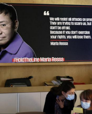 Nobel Peace Prize joint-winner veteran Philippine journalist Maria Ressa