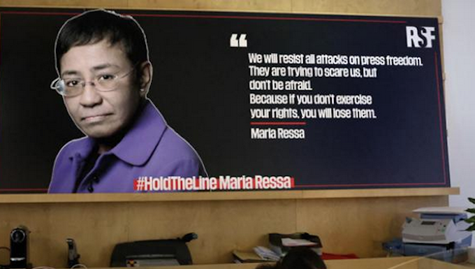 Nobel Peace Prize joint-winner veteran Philippine journalist Maria Ressa
