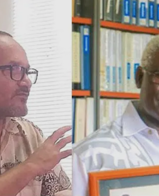 Matthew Wale (left) and Manasseh Sogavare