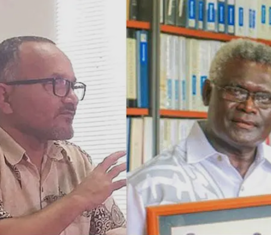 Matthew Wale (left) and Manasseh Sogavare