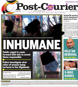 PNG Post-Courier front page 28-12-2021