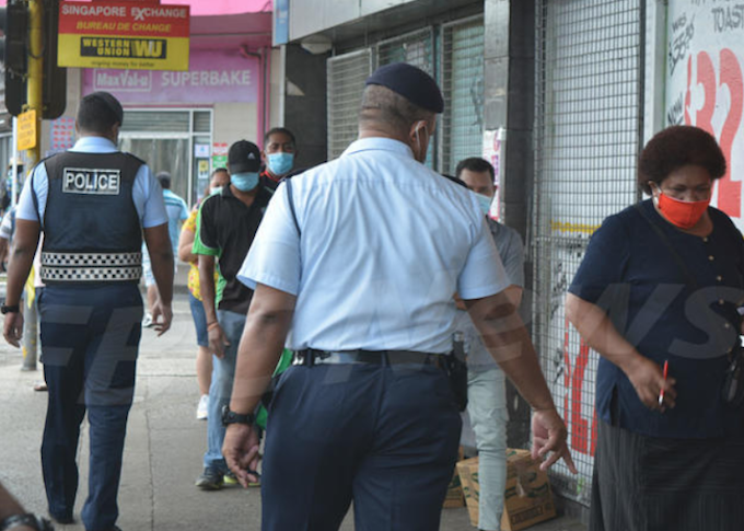 Fiji police check covid-19 protocols