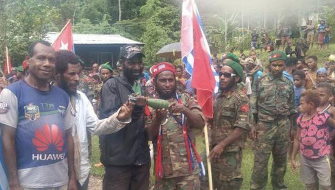 Unexploded bomb in West Papua