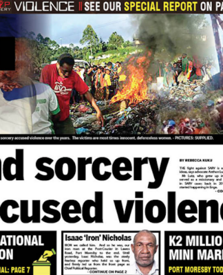 Front page report in the Post-Courier 120122