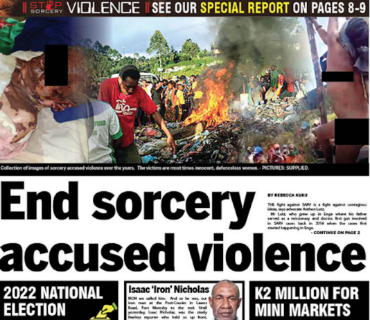 Front page report in the Post-Courier 120122