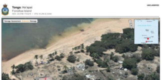 Aerial pictures of the tsunami damage on Fonoifua
