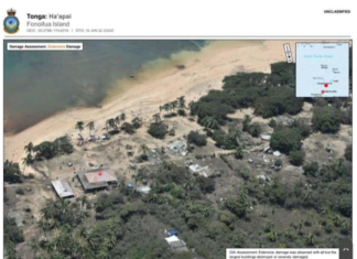 Aerial pictures of the tsunami damage on Fonoifua