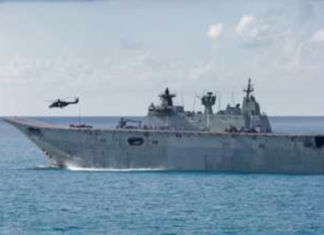 HMAS Adelaide ... en route for Tonga