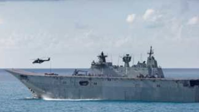 HMAS Adelaide ... en route for Tonga