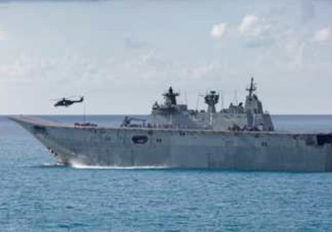 HMAS Adelaide ... en route for Tonga
