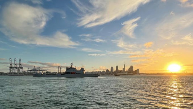 HMNZS Aotearoa bound for Tonga