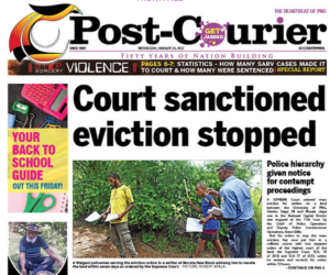 The Post-Courier's front page report 26012022