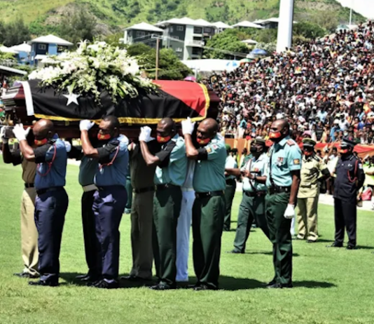 PNG Grand Chief Sir Michael Somare's state funeral in 2021
