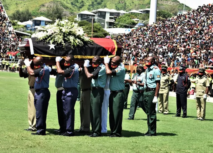 PNG Grand Chief Sir Michael Somare's state funeral in 2021