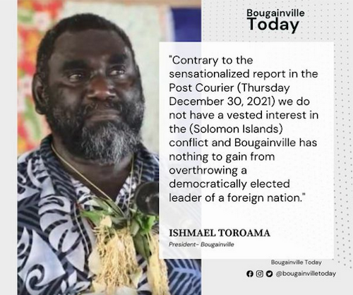 Bougainville President Ishmael Toroama