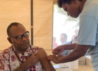 Covid-19 vaccinations being given in Vanuatu