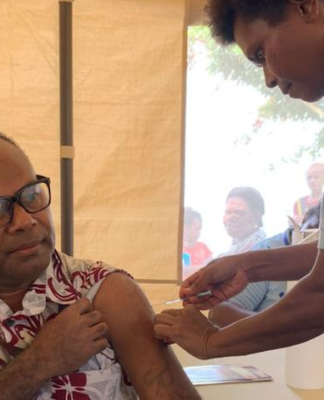 Covid-19 vaccinations being given in Vanuatu