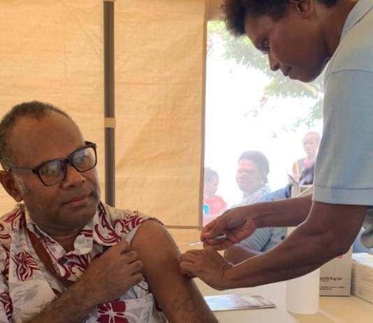 Covid-19 vaccinations being given in Vanuatu