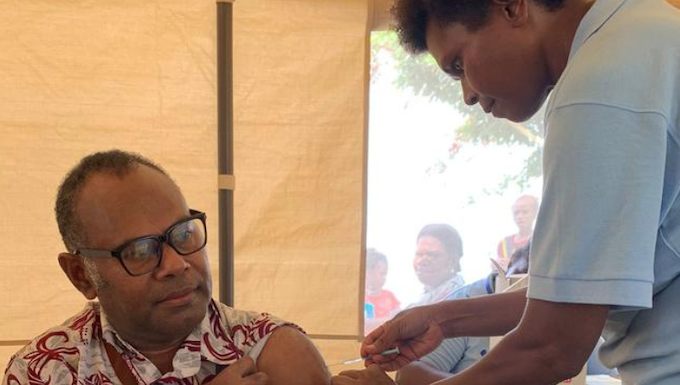 Covid-19 vaccinations being given in Vanuatu