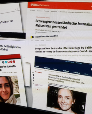 Media coverage of pregnant NZ journalist Charlotte Bellis' plight