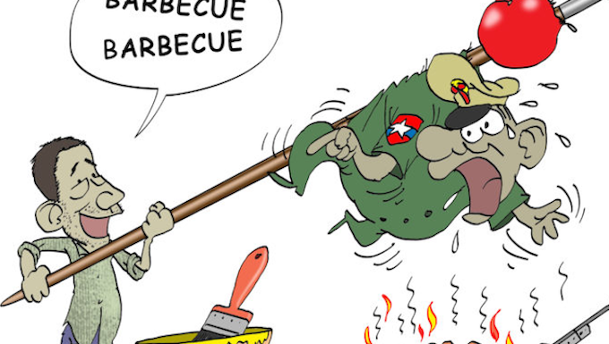 Vale Harn Lay, a cartoonist who stood by victims of the powerful and ruthless Cartoonist Harn Lay