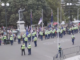 More than 50 police form a ring around the front of New Zealand's Parliament