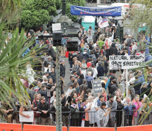 The protest at NZ's Parliament