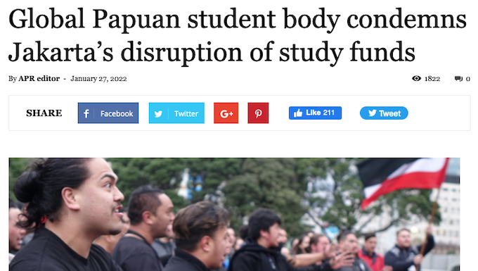 Papuan students protest
