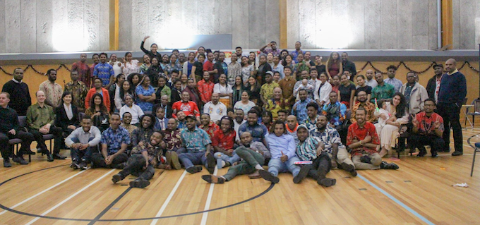 Papuan students in New Zealand with Governor Lukas Enembe 