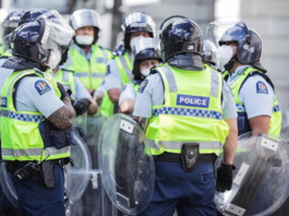Police at the NZ Parliament today