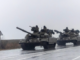 Ukrainian tanks on the move