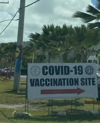 A covid-19 vaccination site in Northern Marianas