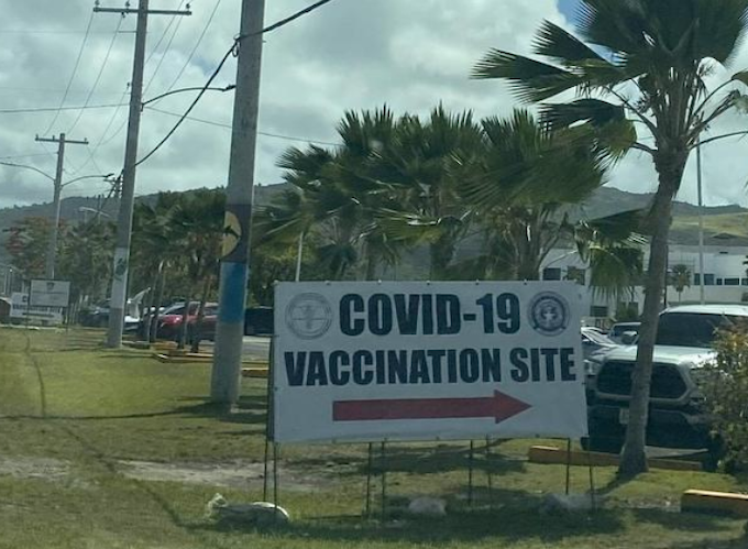 A covid-19 vaccination site in Northern Marianas