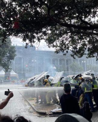 The clashes continued for more than 14 hours