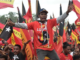 Two key Timor-Leste revolutionary heroes forced to presidency run-off Fretilin supporters at a pre-election rally