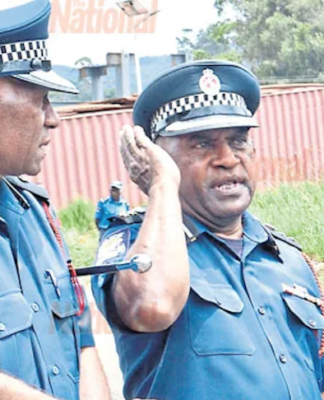 PNG police arrest suspect in torture and killing of women in ‘sorcery’ case Southern Highlands commander Chief Inspector Daniel Yangen (left) with Assistant Commissioner (Western) John Kale in Mendi