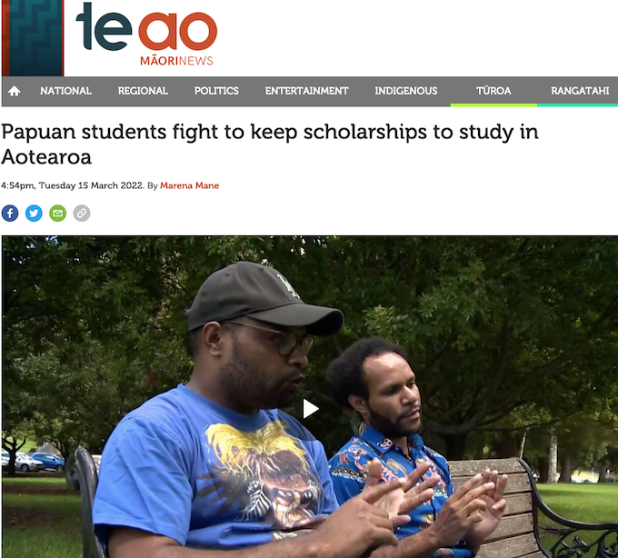 The Māori Television story on the plight of West Papuan students in Aotearoa