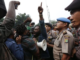 Papuan students protest against the plan to break up the provinces