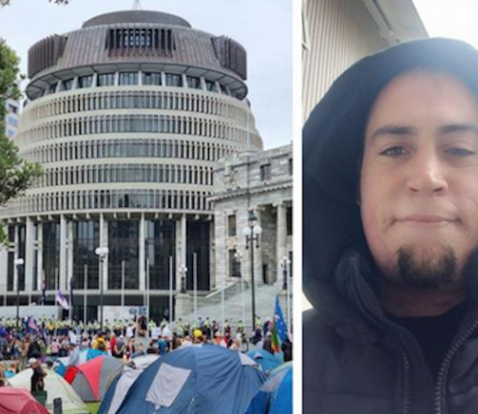 Parliament protest and anti-vaxxer Jamie Patrick Mansfield