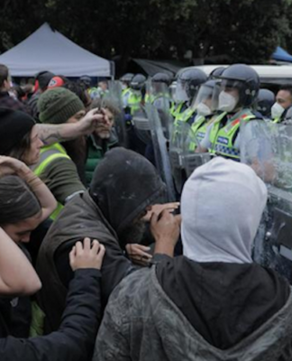Anti-covid public health protesters clash with NZ police