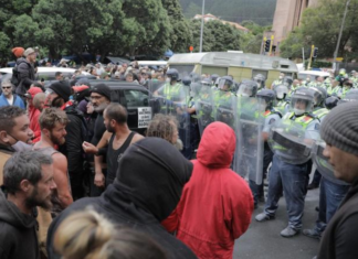 Protesters clashed with police during the 23-day occupation of Parliament grounds