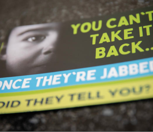An anti-vaccine leaflet delivered to households in Wellington by the anti-vax movement Voices for Freedom