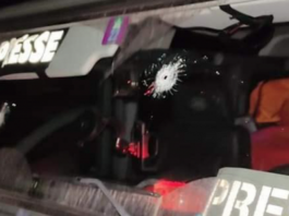 The car of Swiss photojournalist Guillaume Briquet in the Ukraine war